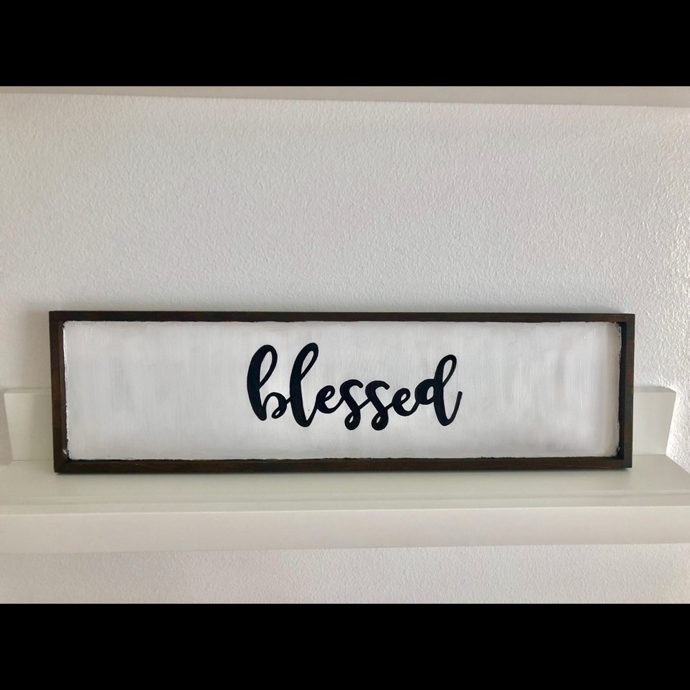 Farmhouse style sign “Blessed”